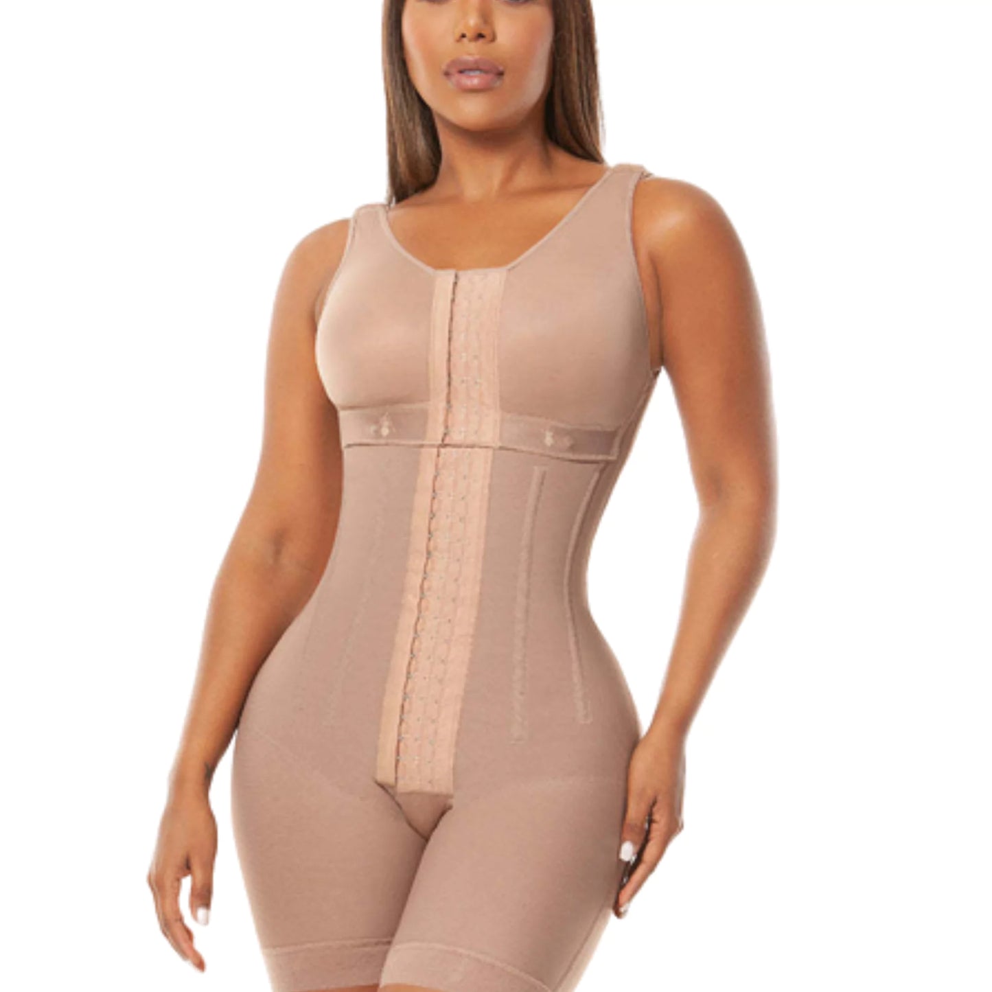 Faja Postparto Colombiana – Alta Compresión con Silicona Antideslizante y Cierre Frontal