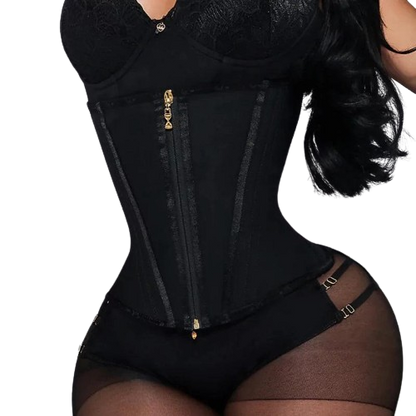 CORSET, Waist trainer with zipper and hooks